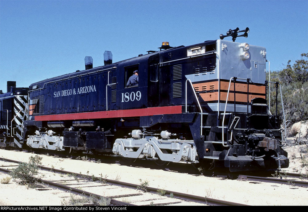 San Diego & Arizona EMD MRS1 SDA #1809 at Hipass